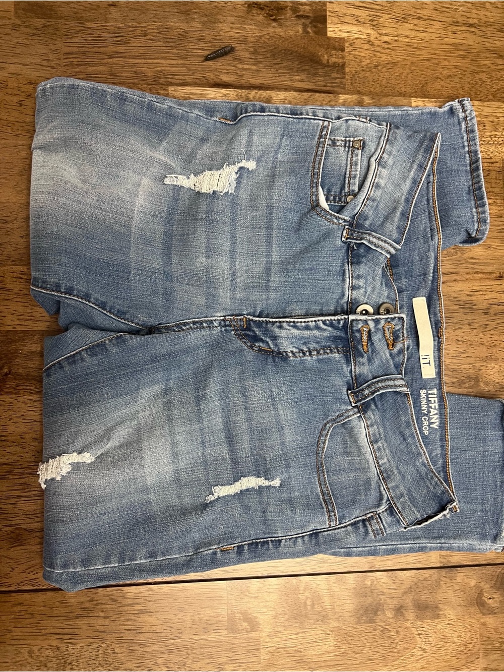 !iT Light Wash Skinny Distressed Jeans